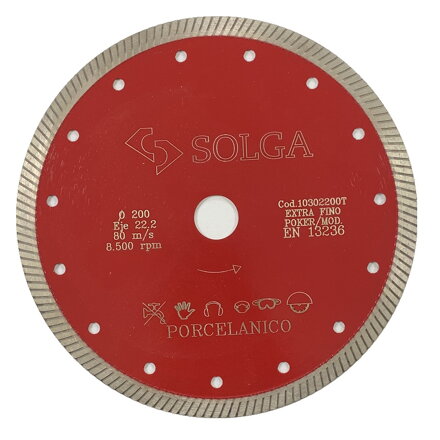 Diamantový kotúč SOLGA 200/22,2 na tvrdú keramiku